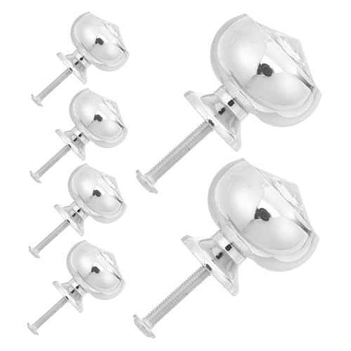 Gadpiparty 6 Stück Teiliges Transparentes Schubladengriffe Einzel Loch Design Modernes Transparentes Möbelknopf Zubehör Langlebig und Lichtreflektierend für Kommode Küchenschrank Badmöbel von Gadpiparty