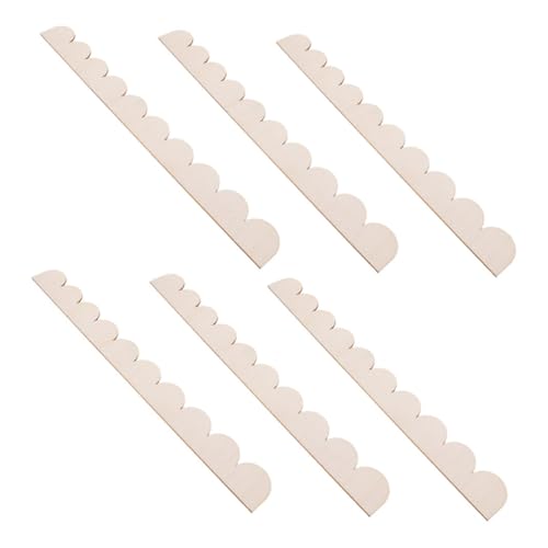 Gadpiparty 6 Stück Teiliges Unbehandelter Holzleisten mit Gewelltem Rand für DIY Projekte Dekorative Holzverkleidung für Wandschränke und Regale für Inneneinrichtung von Gadpiparty