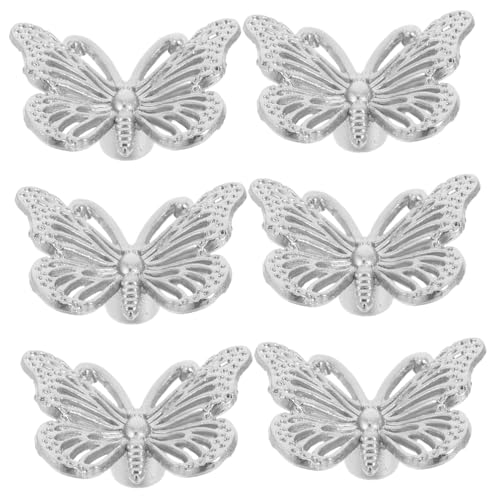 Gadpiparty 6 Stück Vintage Schmetterling Schrankknöpfe Einloch Möbelgriffe Retro Schubladenknopf für Kommode Kleiderschrank Vielseitig Dekorativ Robust von Gadpiparty