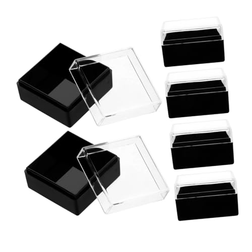 Gadpiparty 6Stücke Transparente Display Boxen für Mineralien Wiederverwendbare Aufbewahrungsboxen zur Sicheren Lagerung und Präsentation von Edelsteinen von Gadpiparty
