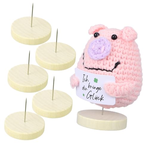 Gadpiparty 6satz Filzpuppenständer Mit Holzsockel Nadelfilzpuppenhalter Für Präsentation Filzpuppendisplay Für Schreibtisch Und Tisch Nadelfilzpuppenständer Für Vitrine Und Andere Kleine Gege von Gadpiparty