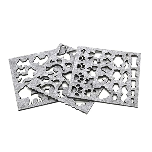 Gadpiparty 7 Stück Teiliges Wollfilz Set für DIY Nadelfilz Verschiedene Schablonen Muster für Anfänger Robuste Dicke Formen für Kreative Handarbeiten für Gemeinsame mit Kindern von Gadpiparty