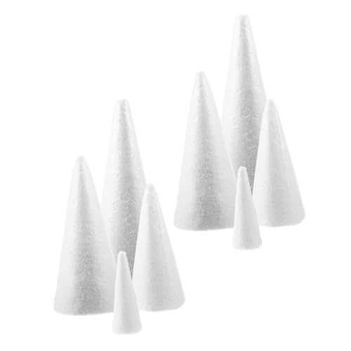 Gadpiparty 8 Stück Teiliges Weißes Schaumstoff für DIY Weihnachtsbaum Deko Vielseitige Bastel und Hochzeitsdekoration Langlebige Handbemalte Styropor Formen als Tischmitte von Gadpiparty