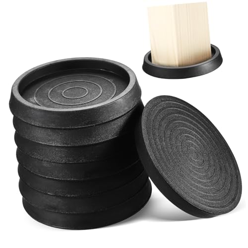 Gadpiparty 8 Stück Teiliges rutschfeste Möbeluntersetzer Rund Gummi Möbelgleiter Bodenschutz Stuhlbeinschoner Geräuschdämpfend Kratzschutz für Schwere Möbel Wie Schrank und Sofa von Gadpiparty
