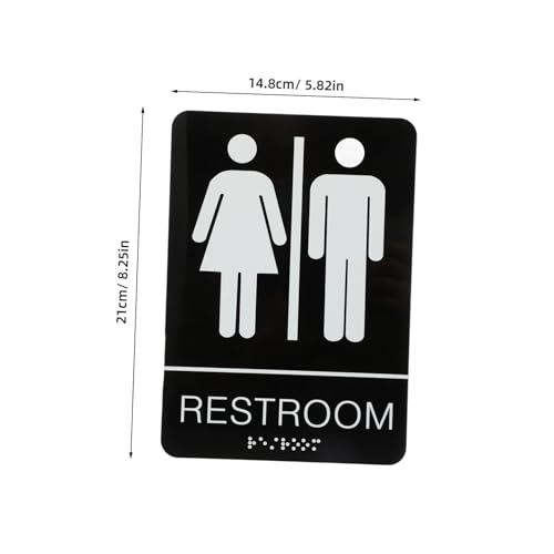 Gadpiparty Acryl Selbstklebendes Wc schild Unisex Toiletten Hinweisschild für Badezimmer Wand Aufkleber Kratzfest und Wartungsarm von Gadpiparty