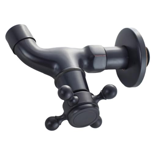 Gadpiparty Antiker Wandmontage Wasserhahn Schwarz Antik Kaltwasserarmatur Robust und Rostfrei Vielseitig für Mop Pool Küchen Badezimmerwaschbecken Langlebig und Installieren von Gadpiparty