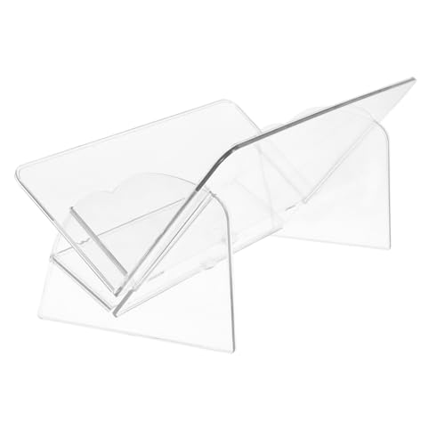 Gadpiparty Buchhandlungen Bücher Mini Steht Schreibtisch Organisatoren eng offener Buchständer klarer Buchständer Desktop-Organizer- Tischregal das Haustier Transparent von Gadpiparty
