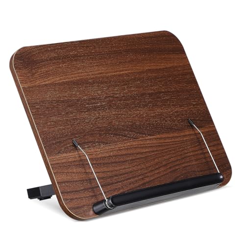 Gadpiparty Buchständer aus Walnussholz Stufig Verstellbar Multifunktionaler Leseregal für Kochbücher Laptops und Lehrbücher Design für Schreibtisch von Gadpiparty