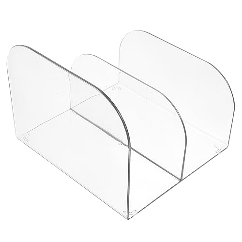 Gadpiparty Buchstütze Aus Kunststoff Für Schreibtisch Transparenter Aktenordner Bücherregal Moderne Zeitschriftenstütze Platzsparender Bücherhalter Für Hause Und Büro von Gadpiparty