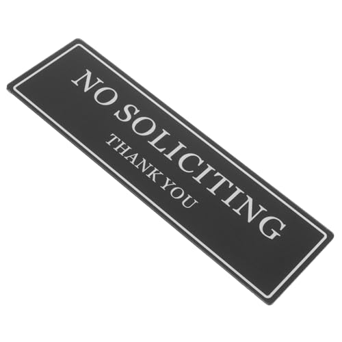 Gadpiparty Dekoratives No Soliciting Türschild aus Acryl Abnehmbares Haustür schild mit Glatten Kanten Witterungsbeständig Einfache Befestigung für Fenster und Hauseingang Klare Mitteilung von Gadpiparty