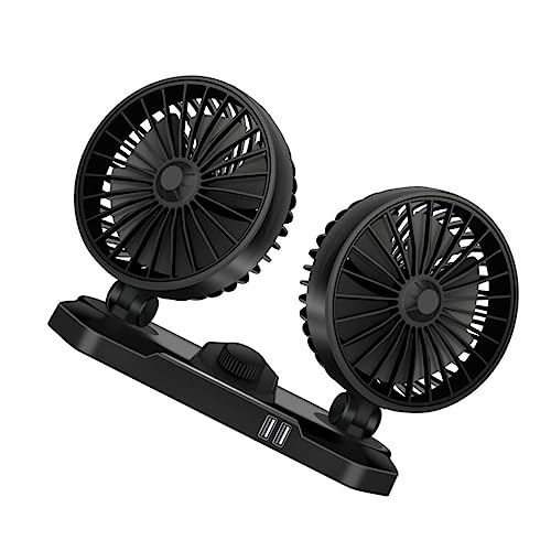 Gadpiparty Doppelkopf Auto Kühlventilator mit USB Ladeanschluss Drehbar Leise für Pkw Lkw Suv Kompakt und Leicht für Luftzirkulation und Schnelle Kühlung im Sommer Gadpiparty Doppelkopf Auto Kühlventilator mit USB Ladeanschluss Drehbar Leise für Pkw Lkw Suv Kompakt und Leicht für Luftzirkulation und Schnelle Kühlung im Sommer von Gadpiparty