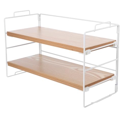 Gadpiparty Doppelschicht-bücherregale Tisch-bücherregal Schreibtischregal Regalorganisator Desktop-bücherregal-Organizer Schreibtischbuchhandel Schreibtisch Ablage Holz von Gadpiparty