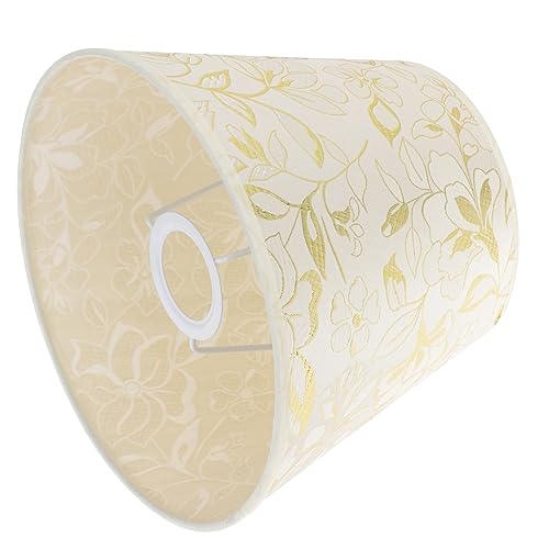 Gadpiparty Drumförmiger Lampenschirm Stoff für Tischlampen Pendelleuchten und Stehlampen Handgefertigter Diy Lampenschirm Braun und Gold Dekorativer Lampenschutz für Verschiedene Räume von Gadpiparty