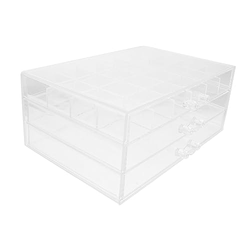 Gadpiparty Earrings Display Case mit Transparenter Nagel Schmuck Organizer für Schmuck und Nail Art Fächer Leere Schubladen für Schnelle Auswahl und Unterwegs von Gadpiparty