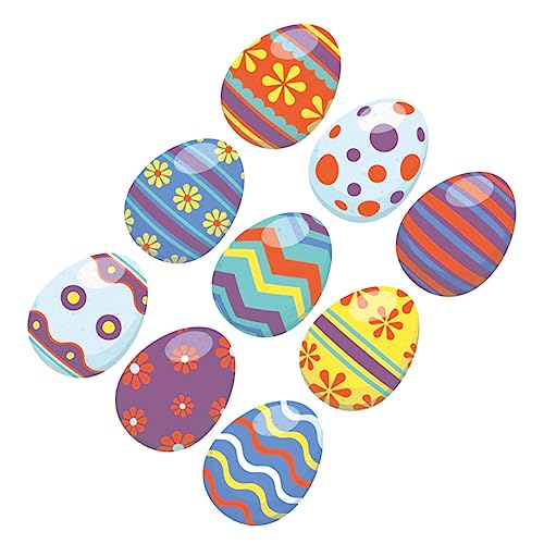 Gadpiparty Easter Mural Sticker Selbstklebende PVC Wanddekoration mit Bunten Eiern für Kreative Deko für Wohnzimmer Fenster und Diy Projekte um Festliche zu Verbreiten von Gadpiparty