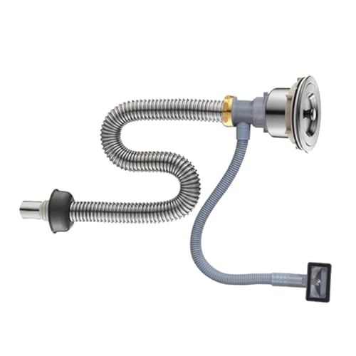 Gadpiparty Edelstahl Spülbecken Abflussrohr Flexibel Verstellbar Robust Korrosionsbeständig für Küche Waschbecken Zubehör mit Überlaufschutz Langlebig Leicht Installierbar Gadpiparty Edelstahl Spülbecken Abflussrohr Flexibel Verstellbar Robust Korrosionsbeständig für Küche Waschbecken Zubehör mit Überlaufschutz Langlebig Leicht Installierbar von Gadpiparty