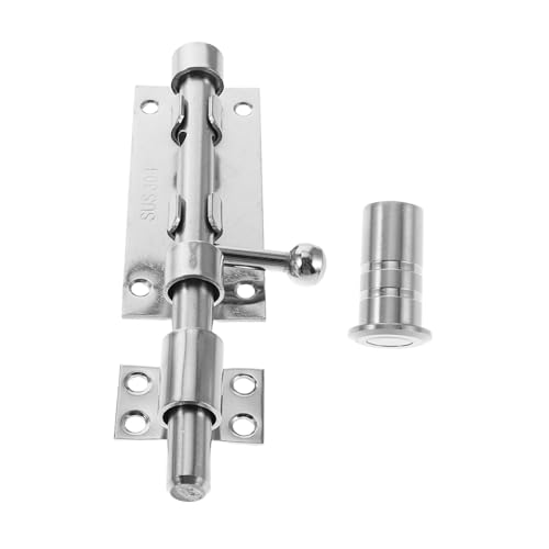 Gadpiparty Edelstahl Türriegel mit Schlossloch Verstärkter Schiebetor Riegel Robust und Witterungsbeständig Geeignet für Gartentore Schuppen Holztüren Einfache Montage und Schnelle Sicherung von Gadpiparty