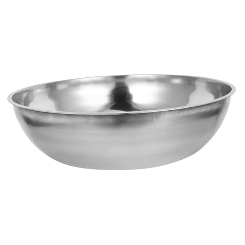 Gadpiparty Edelstahlschüssel Für Küche Salatschüssel Zum Mischen Von Teig Flaches Rührbecken Zum Waschen Von Gemüse Großes Servierbecken Aus Metall von Gadpiparty
