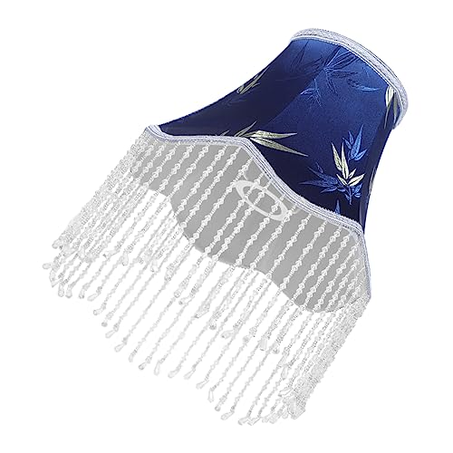 Gadpiparty Eleganter Lampenschirm mit Quasten Handgefertigter Stoffschirm im Europäischen Stil Einzigartige Tischlampe Kompatibel mit Fassung Langlebiges Metall und Textil Einfache Montage von Gadpiparty