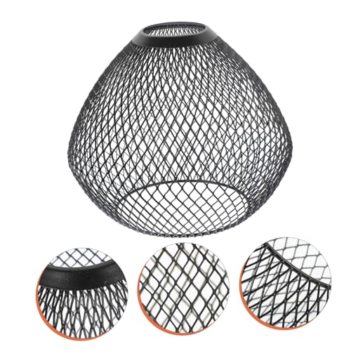 Gadpiparty Ersatzlampenschirm Geometrisch Eisen Dekorativer Käfiglampenschirm für Esszimmer und Restaurant Minimalistische Hängelampe Schwarz von Gadpiparty