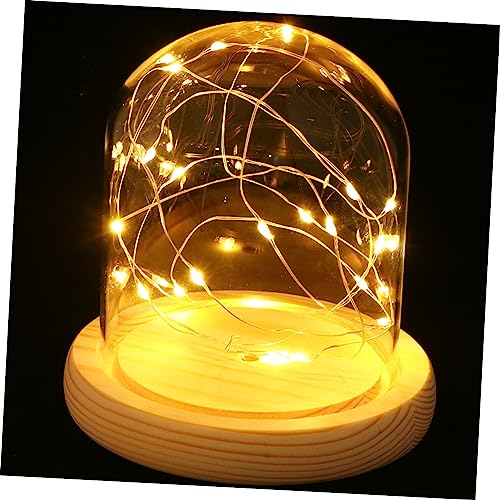 Gadpiparty Tischlampe Mit Glaskuppel Stern Batteriebetrieben Nachtlicht Für Raumdekoration Wohnzimmer Schlafzimmer Büro Aus Material von Gadpiparty