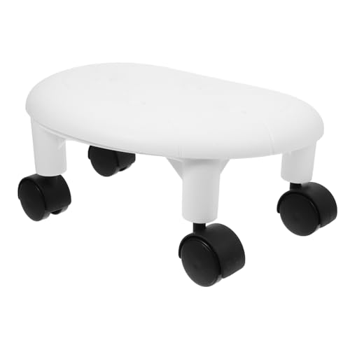 Gadpiparty Flaschenzughocker Unter Dem Schreibtischstuhl Kleine Hocker Zum Sitzen Hocker Mit Rädern Tritthocker Rollhocker Hocker Mit Rad Fußstütze Unter Schreibtisch Stiefstuhl Plastik Weiß von Gadpiparty