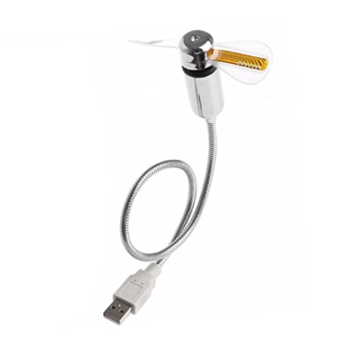 Gadpiparty Flexibler USB Lüfter für PC Laptop und Tablet Tragbarer Mini mit Flexiblem Schwanenhals und Roter LED Anzeige für Home Office und Unterwegs von Gadpiparty