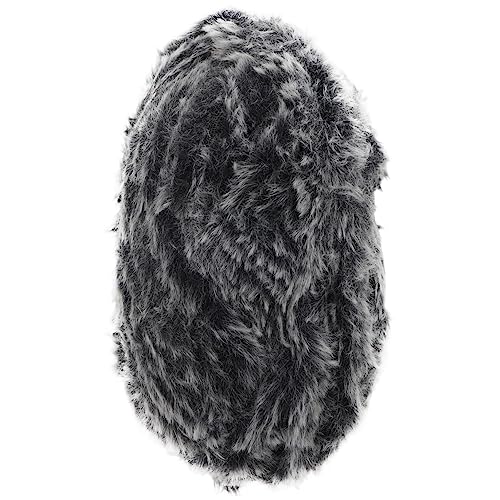 Gadpiparty Garn grob gestrickte Decke Schwarz häkeln Stricken Chenille Fell klobig Fälschung Polyester Black von Gadpiparty