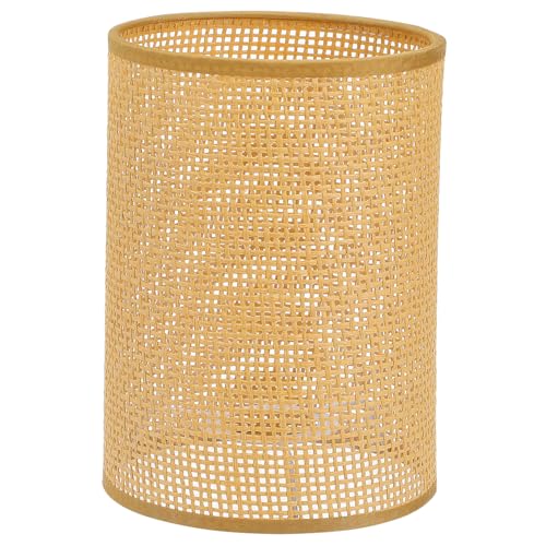 Gadpiparty Geflochtene Lampenabdeckung Aus Rattan Trommel-Lampenschirm Rustikale Tischlampen Fassförmiger Lampenschirm Aufsteckbare Gewebte Zylinder-Lichtabdeckung Für Wohnzimmer von Gadpiparty