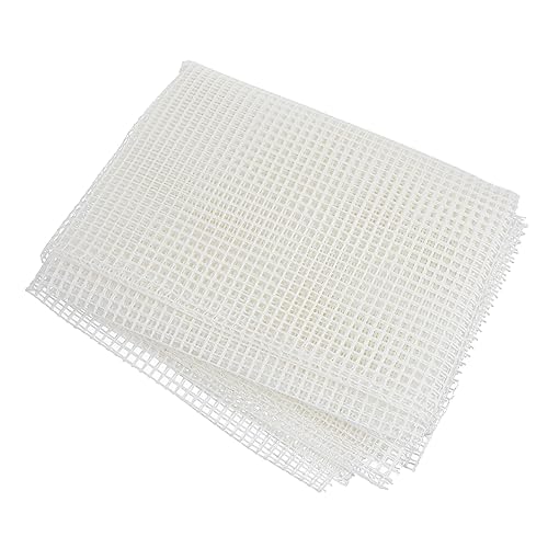 Gadpiparty Gewebte Bodenmatte Blanko-Teppich-Haken-mesh Handgemachte Versorgung Nicht-schlupfmatte Gewebter Teppich Tapisserie Gobelin DIY Mesh Basteln Fell Bad Waschbar Teppiche Plastik Weiß von Gadpiparty