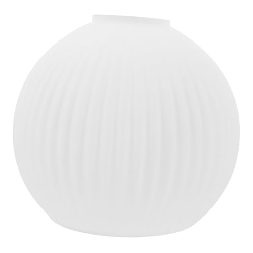 Gadpiparty Glaskugel Lampenschirm Ersatz Streifen Design Milchig Weiß Runde Abdeckung für Deckenleuchten Pendelleuchten und Wandleuchten für Wohnzimmer Schlafzimmer und Essbereiche von Gadpiparty