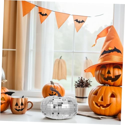 Gadpiparty Spiegelreflektierende Kürbisform Dekoration Halloween Tischdeko Künstliche Kürbisglitzerkugel Für Partydekorationen Gadpiparty Spiegelreflektierende Kürbisform Dekoration Halloween Tischdeko Künstliche Kürbisglitzerkugel Für Partydekorationen von Gadpiparty