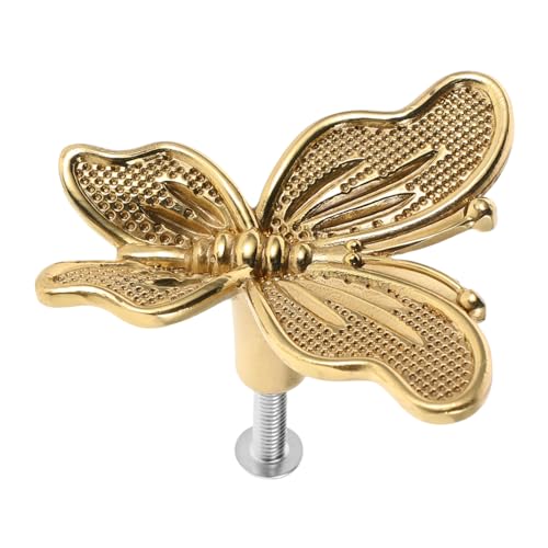 Gadpiparty Goldene Schubladenknöpfe für Küchenschrank Badezimmer Kommode Vintage Möbelgriffe mit Ergonomischem Griff und Einzigartigem Schmetterlingsdesign Einfache Installation von Gadpiparty