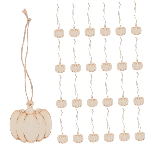 Gadpiparty Halloween Holz Kürbis Cutouts Teilig mit Natur Hanfschnur Diy Holzscheiben für Kreative Bastelprojekte und Herbstliche Wohn und Partydekoration von Gadpiparty