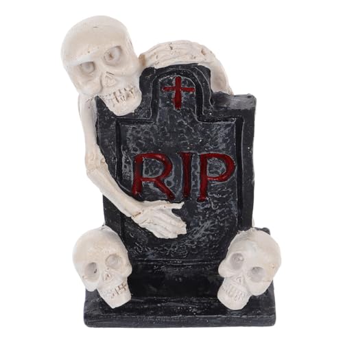 Gadpiparty Halloween Mini Grabstein Deko Resin Figurine Tischdekoration Halloween Haunted House Atmosphäre Kreative Miniatur Grabschmuck für Party und Zuhause von Gadpiparty