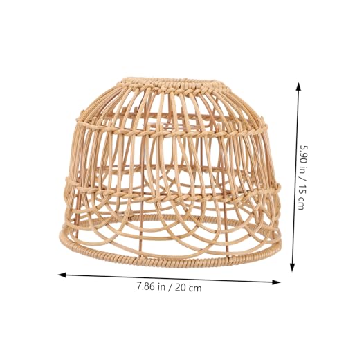 Gadpiparty Handgefertigter Gewebter Lampenschirm aus Robustem Material Dekorative Pendelleuchte im Vintage landhausstil für Wohnzimmer Esszimmer Teezimmer Diffuse Warme Beleuchtung von Gadpiparty