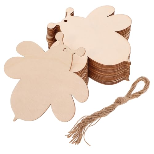 Gadpiparty Holz-bienen-dekorationen Unbemalte Holzscheiben Bienenformen für DIY Bastelprojekte Kinderhandwerk Partydeko Langlebige Holzteile von Gadpiparty