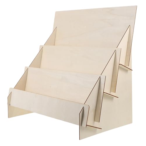 Gadpiparty Kartenständer Aus Holz, 3-stufiges Postkarten-broschüren-Organizer-Rack, DIY- -Desktop-aufbewahrungsregal Für Einzelhandelsgeschäfte Gadpiparty Kartenständer Aus Holz, 3-stufiges Postkarten-broschüren-Organizer-Rack, DIY- -Desktop-aufbewahrungsregal Für Einzelhandelsgeschäfte von Gadpiparty