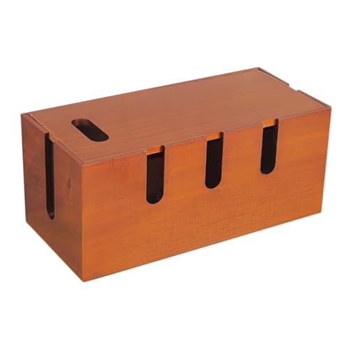 Gadpiparty Kasten Kabelkanal Deckel Verstecken Fortschrittlich Fall Monitor Draht Stecker Wächter Gerät Inhaber Bahnhof Anstieg Wiederverwendbar Wirkung W-LAN Leistung Kreuzung Ups Brown Holz von Gadpiparty