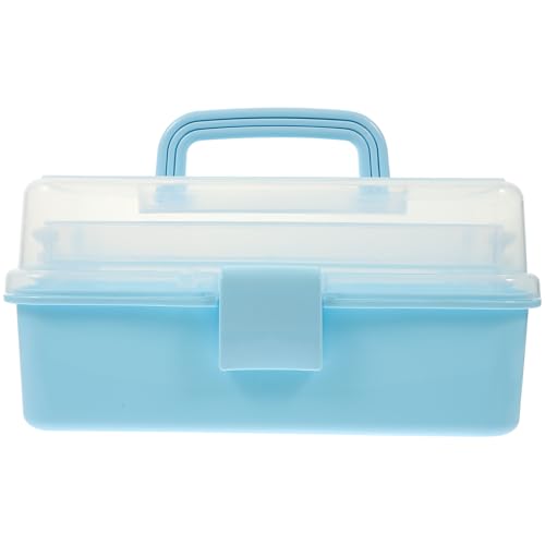 Gadpiparty Kompakte Dreilagige Aufbewahrungsbox für Malutensilien Faltbare Kunst Toolbox mit Tragegriff für Zuhause Schule Reisen und Mehr von Gadpiparty
