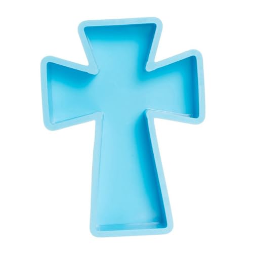 Gadpiparty Kreuz Silikonform für Kerzenhalter DIY Flexible Ungiftige Form für Epoxidharz Gießen Detailliertes Vielseitig für Seife Aromatherapie Bastelprojekte Langlebig Blau von Gadpiparty
