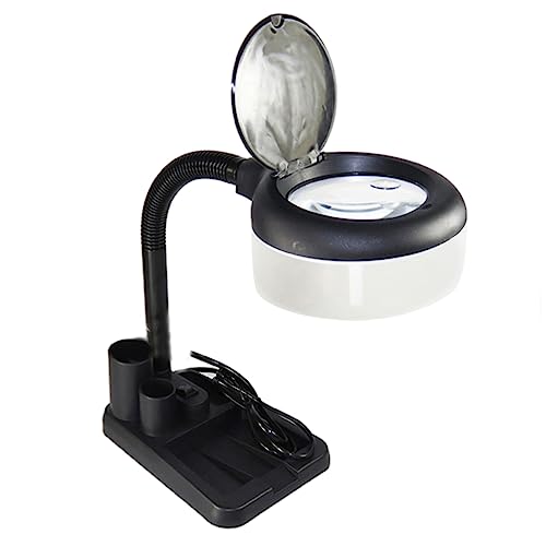 Gadpiparty LED Tischlampe mit Lupe Dimmbar Energiesparend für Elektronik und Hohe Helligkeit Geringe Langlebig Schwarz Original Eu von Gadpiparty