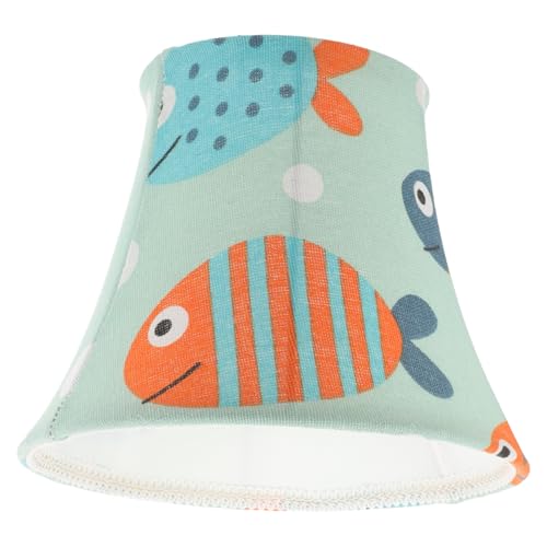 Gadpiparty Lampenschirm für Stehlampe Dekorativer Stofflampenschirm Buntem Fischdesign für Tisch und Nachttischlampen Schlafzimmer und Wohnzimmer von Gadpiparty