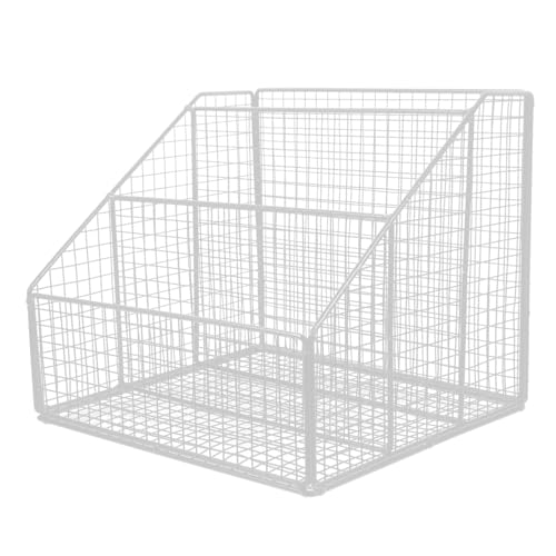 Gadpiparty Layered Bücherregal Schlüssel Speicherorganisator Zeitungsständer Büro Halter Schreibtisch Zeitschriftenständer für den Tisch Buch Veranstalter Schmiedeeisen Weiß von Gadpiparty