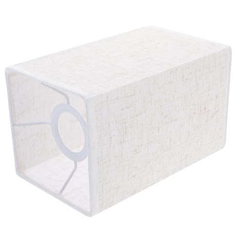 Gadpiparty Leinenstoff Lampenschirm Eckig Beige Langlebiger Vielseitiger Lampenschirm für Tisch Deckenleuchten Weiches Licht Einfach zu Montieren für Wohnzimmer Schlafzimmer Hotel und Büro von Gadpiparty