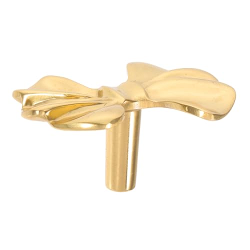 Gadpiparty Messing Möbelgriff Schubladengriff mit Schleifen design Einlochmontage für Küchenschränke Schlafzimmer Kommoden und Kleiderschränke Eleganter Vielseitiger Griff aus Hochwertigem von Gadpiparty