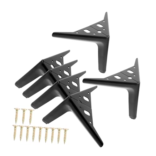 Gadpiparty Metall Möbelfüße Schwarz Robust Ersatzbeine für Sofa Schrank Nachttisch Couchtisch Möbelstützbeine Einfache Montage für Wohn Schlafzimmer von Gadpiparty
