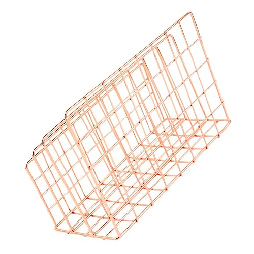 Gadpiparty Metallisches Buchregal Roségold Praktischer Buchständer für Schreibtisch zur Aufbewahrung von Büchern Dokumenten und Zeitschriften Einfach zu Bewegen Installation von Gadpiparty