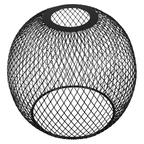 Gadpiparty Metallkäfig Lampenschirm Schwarzer Drahtkäfig Vintage Hängeleuchte Schirm Robust Eisen Mesh Lampenschirm für Esszimmer Einfach zu Montieren und Blendfrei von Gadpiparty