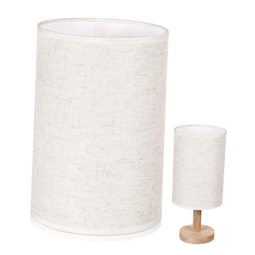Gadpiparty Moderne Stehlampe mit Abwaschbarem Lampenschirm Leinen Runder Beige Lampenschirm für Tischlampen und Wandleuchten Geeignet für Wohnräume und von Gadpiparty